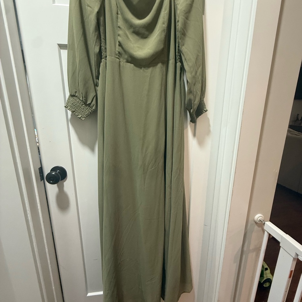 Baltic Born Sage Green Long Sleeve Dress